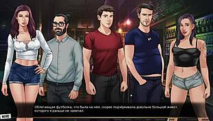 In this gameplay of Our Red String Part 24, a blonde gets wild with a big cock.