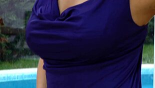 blonde with nice tits gets fucked poolside