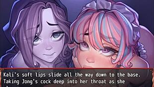 Intense Double Blowjob Contest In Harem World Hentai Ep 19: Ghost And Maid Battle With Huge Cocks!