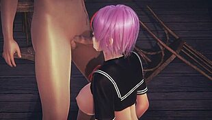 i watched tanami in cosplay gettin blowjob an fucked in da tavern, uncensored hentai with cum an futanari lick!