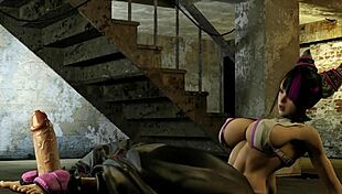 Hey, check out Juri in this wild 3D hentai street fight clip!