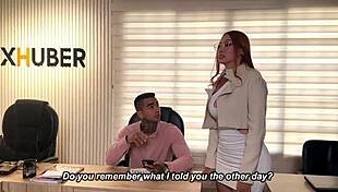 Hot Secretary Andrea Castro Does Everything for a Raise, Including Big Tits and Ass with Christian Chaux!