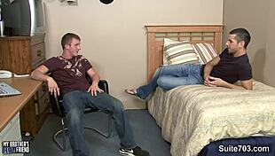 horny gay gets fucked and cummed?