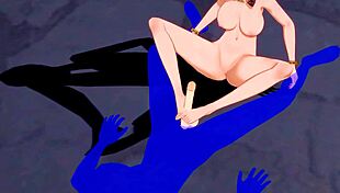 uraraka gets footjob and creampie in my hero academia hentai