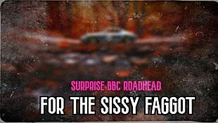 Surprise bbc roadhead for sissy faggot in femdom riding?