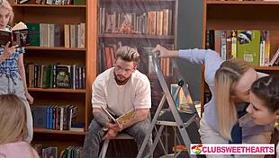 Juicy Cunilingus and Orgy in Library of Lust Part 2