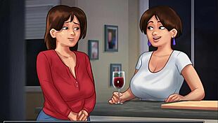 Erotic Anime Hentai Cartoon Depicts Intense Sexual Actions in Summertime Saga 156