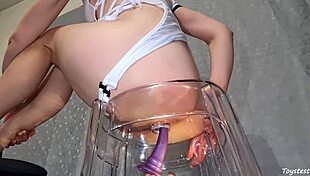 Wow, her anal fetish finally happens with chair penetration!