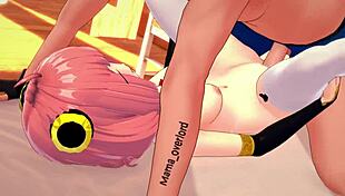 Yo, Anya’s in uniform ready for uncensored hentai action!