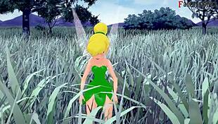 Tinker Bell Grows Up and Gets Fucked in Forest While Fairy Watches