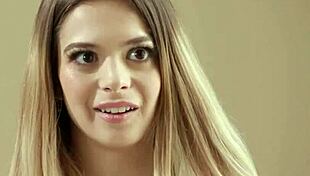 Petite small 18+ titted teen Molly Little 18+ takes big black cock by surprise