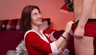 Mrs. Claus rides my cock instead of giving video game for Christmas