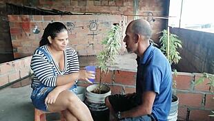 My stepfather desires my big pussy on the rooftop