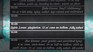 In This Principled BDSM Cartoon, She's Bent Over For Caning