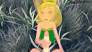 Tinker Bell Grows Up and Gets Fucked in Forest While Fairy Watches