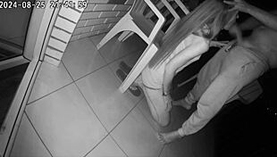 I fucked my friend's wife in the ass outdoors and came in her mouth