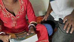 Students study turns into threesome with teacher.