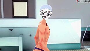 akeno ask for sex in the public pool hs dxd ntr madness 4 watch full 1hr movie on sheer fantasyking3 😈