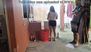 my wife left and the maid couldn’t resist my hard dick, oops