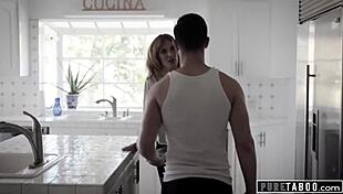 evil lesbian stepmom uses hot stepson to get dates