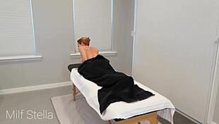 i massage huge tits redhead milf, oiled up for happy ending