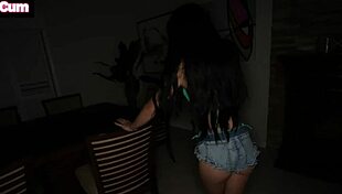 Hitchhiking slut thanks fat cock for ride with blowjob and cumshot.