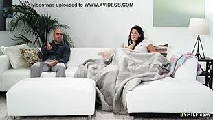 Busty stepmom Reagan Foxx enjoys quick sex with stepson