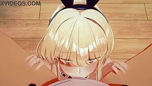 I feel the intense doggystyle in Blue Archive Toki motion