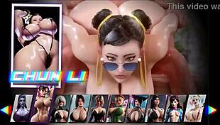 Chun Li and 2B in anal sex game!
