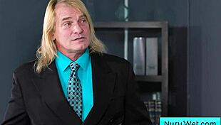 Ebony Hot Masseuse With Perfect Natural Big Boobs Gives Wet Nuru Massage