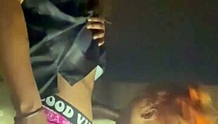 amateur bent over for creampie in parking garage