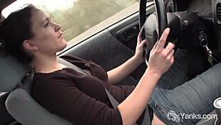 i sexy yanks lou lebonne cums in the car with masturbation orgasm
