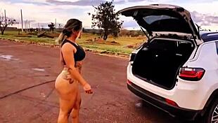 i took my stepson vagninho in the car for a surprise outdoor ass cum luna oliveira e vagninho