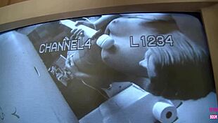 Blonde Nina Rae Uses Sex Toy While Sucking Big Dick From Glory Hole