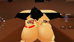 Blacked Roblox Porn with Rough Anal Action