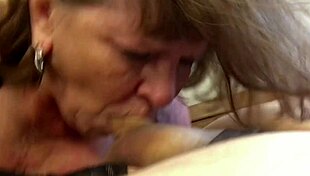 Granny Carmen Angel transforms into Black Widow for epic cocksucking mastery