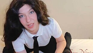 Hesitant schoolgirl lets me bang her tight before parents return!