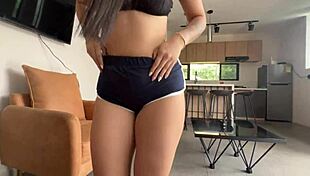 Latina with big tits gets fucked hard on a visit