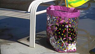 Dee gets massaged and fucked by the pool