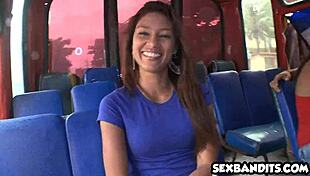 This Colombian brunette with big tits gets her ass nailed hard 😏