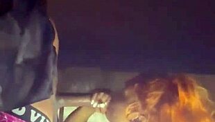 amateur bent over for creampie in parking garage