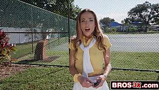 athletic tennis babe gets PICKED UP and ASS-FUCKED for CASH REWARD