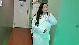 Latina Milf Gets Chubby Hotel Worker to Oil Up