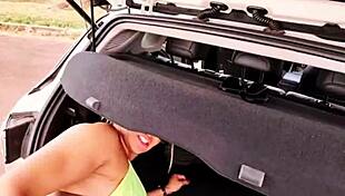i took my stepson vagninho in the car for a surprise outdoor ass cum luna oliveira e vagninho