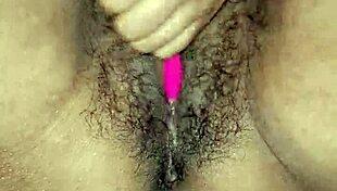 Very Hot Fat Beautiful Hairy Desi Indian Bhabhi Inserts Dildo