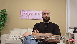 Final interview at Pink Agency Models. Last test with big cock action at office, wow! 😍