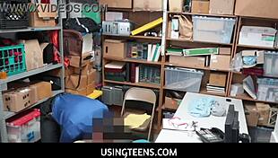 Arie Faye's Ebony Pussy Dips onto the LP Officer's Cock with Intense Pleasure