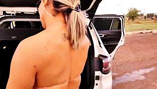 Stepmother Catches Me Outdoors, Gives Anal Surprise With Big Cock, Dirty Talk, Assfucking, Squirting Cum.