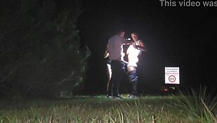 Met two fans at the club, got so wet, let them take me raw in the street uncensored!