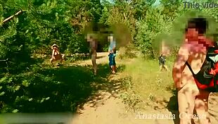 Boldly playing with cock in public parking blowjob